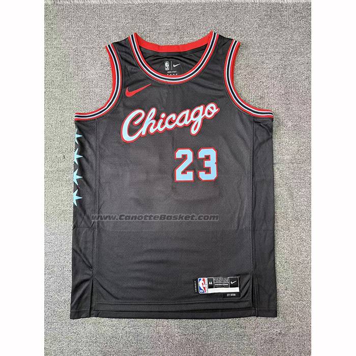Maglia Chicago Bulls Michael Jordan No 23 Citta 2025-26 Nero
